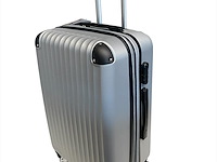 Reiskoffer - ormi - 65 x 40 x 25 cm. - dubbele rits - grijs - afbeelding 1 van  4