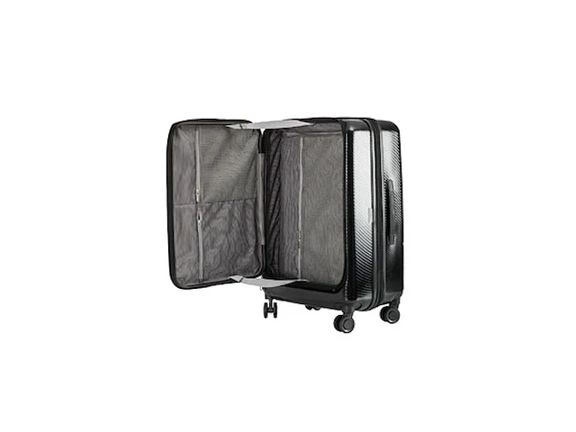 Reiskoffer - snowball - 77 x 52 x 31 cm. - vergrootbaar - polycarbonaat - 4 zwenkwielen - max 125 l - blauw - afbeelding 2 van  5