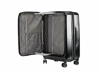 Reiskoffer - snowball - 77 x 52 x 31 cm. - vergrootbaar - polycarbonaat - 4 zwenkwielen - max 125 l - blauw - afbeelding 2 van  5