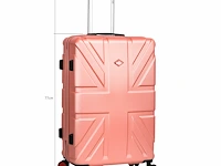 Reiskoffer lee cooper - 4 x dubbele wieltjes + tsa-slot. afm. 76 x 49,5 x 30 cm. - afbeelding 2 van  6