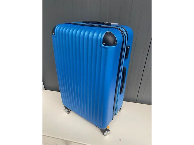 Reiskoffer ormi - 65 x 40 x 25 cm. - dubbele rits - blauw - abs - afbeelding 1 van  5