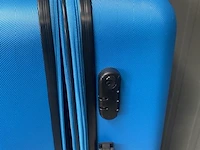 Reiskoffer ormi - 65 x 40 x 25 cm. - dubbele rits - blauw - abs - afbeelding 2 van  5
