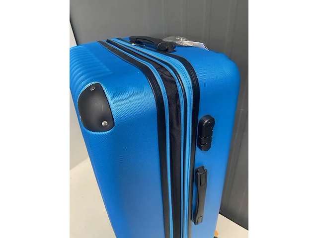 Reiskoffer ormi - 65 x 40 x 25 cm. - dubbele rits - blauw - abs - afbeelding 3 van  5