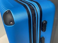 Reiskoffer ormi - 65 x 40 x 25 cm. - dubbele rits - blauw - abs - afbeelding 3 van  5