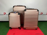 Reiskoffer set 20"- 26"- 28" rosé gold - afbeelding 1 van  1