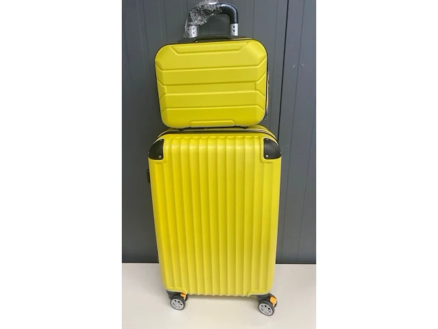 Reisset - reiskoffer + beautycase - ormi - geel - afbeelding 1 van  5
