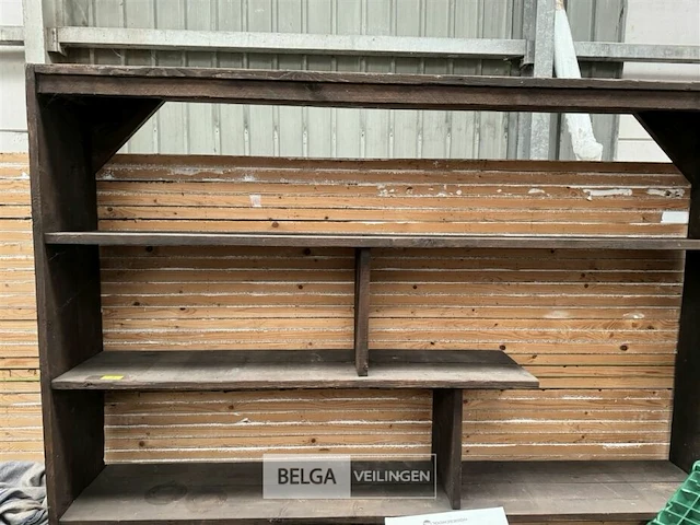 Rek in steigerhout l241xh202xd38 cm - afbeelding 3 van  5
