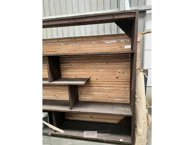 Rek in steigerhout l241xh202xd38 cm - afbeelding 4 van  5