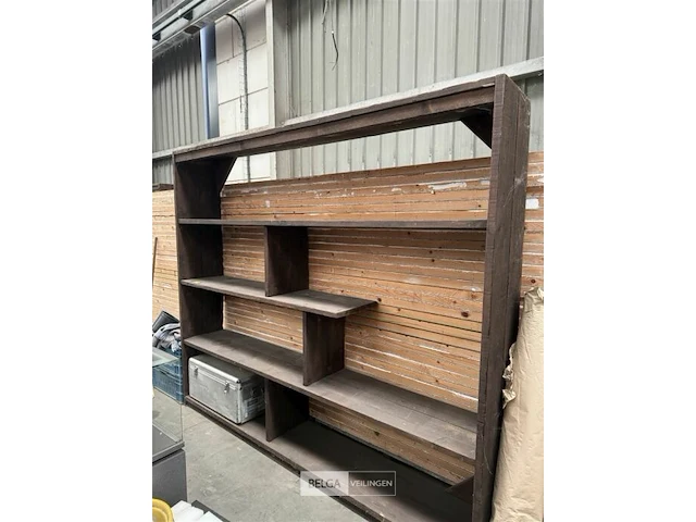 Rek in steigerhout l241xh202xd38 cm - afbeelding 5 van  5