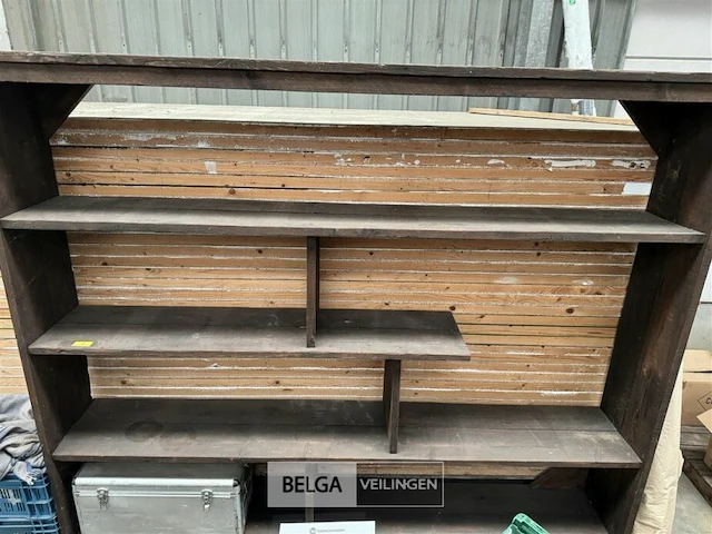 Rek in steigerhout l241xh202xd38 cm - afbeelding 2 van  5