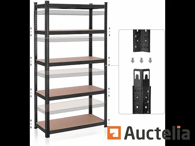 Rek zware metaal belasting, 180 x 90 x 40 cm - afbeelding 2 van  8