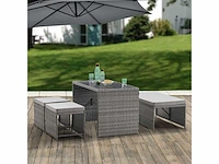 Relax 2-in-1 polyrotan tuinmeubelset - afbeelding 1 van  6