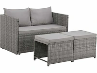 Relax 2-in-1 polyrotan tuinmeubelset - afbeelding 2 van  6