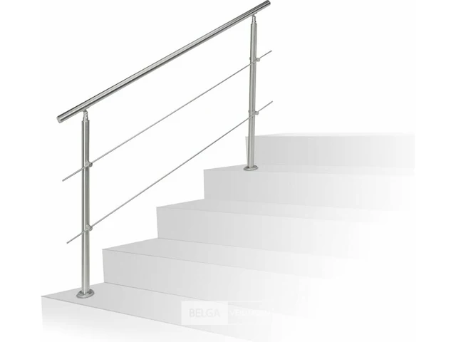 Relaxdays balustrade set rvs - afbeelding 1 van  8