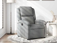 Relaxfauteuil - lichtgrijze stof - afbeelding 1 van  9