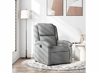 Relaxfauteuil - lichtgrijze stof - afbeelding 2 van  9