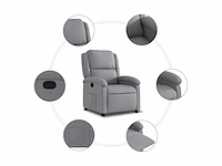 Relaxfauteuil - lichtgrijze stof - afbeelding 8 van  9