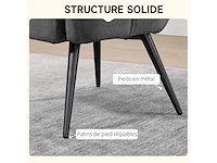 Relaxfauteuil met bijpassende voetensteun scandinavische stijl - afbeelding 6 van  7