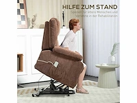 Relaxfauteuil met tilhulp, verstelbare hoofdsteun, neerklapbare rugleuning, grijs gestoffeerde armleuningen - afbeelding 3 van  7