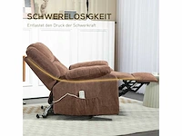 Relaxfauteuil met tilhulp, verstelbare hoofdsteun, neerklapbare rugleuning, grijs gestoffeerde armleuningen - afbeelding 5 van  7