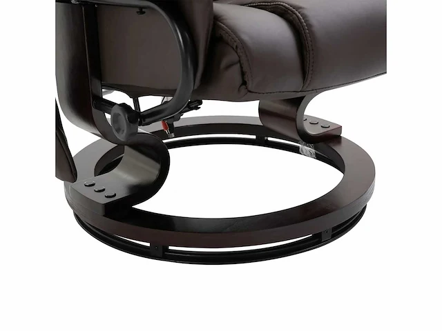 Relaxfauteuil met voetensteun, elektrische tv-fauteuil met slaapfunctie, draaibare massagestoel met afstandsbediening, zijzak, voor woonkamer, kunstleer, bruin - afbeelding 4 van  6