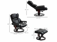 Relaxfauteuil met voetensteun, relaxfauteuil, draaibaar, tot 160 kg - afbeelding 7 van  12