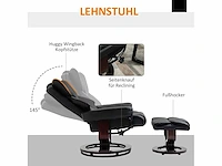 Relaxfauteuil met voetensteun, relaxfauteuil, draaibaar, tot 160 kg - afbeelding 8 van  12