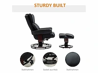 Relaxfauteuil met voetensteun, relaxfauteuil, draaibaar, tot 160 kg - afbeelding 9 van  12
