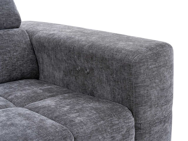 Relaxte hoekbank links met elektrisch verschuifbare zitting in antraciet stof - afbeelding 10 van  11