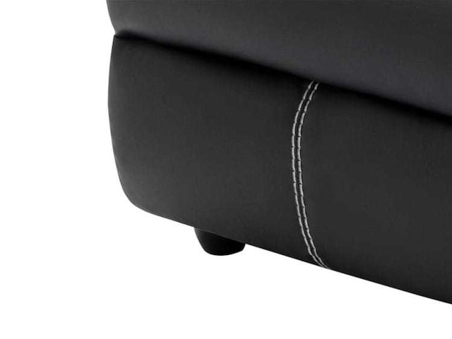 Relaxte linker hoekbank in zwarte imitatie - afbeelding 7 van  9