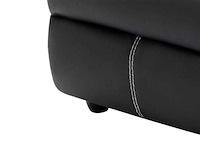 Relaxte linker hoekbank in zwarte imitatie - afbeelding 7 van  9