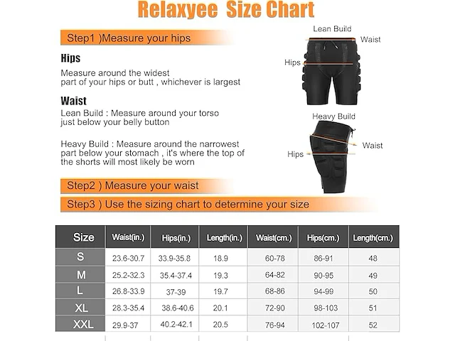 Relaxyee beschermende gevoerde shorts (large) - afbeelding 3 van  5