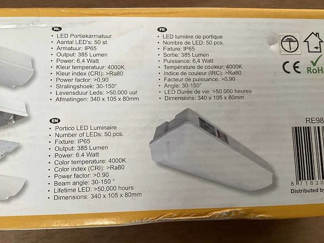 Reled portiekarmatuur led ip65 (4x) - afbeelding 5 van  5