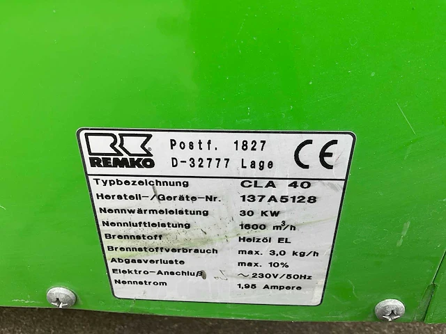 Remco cla40 heteluchtkanon + extra tank - afbeelding 3 van  13