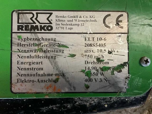 Remco elt 10-6 heater - afbeelding 5 van  5