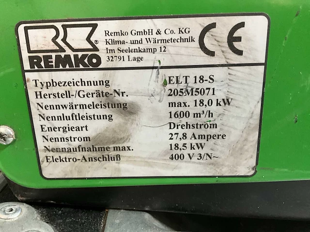 Remco elt 18-s heater - afbeelding 5 van  5