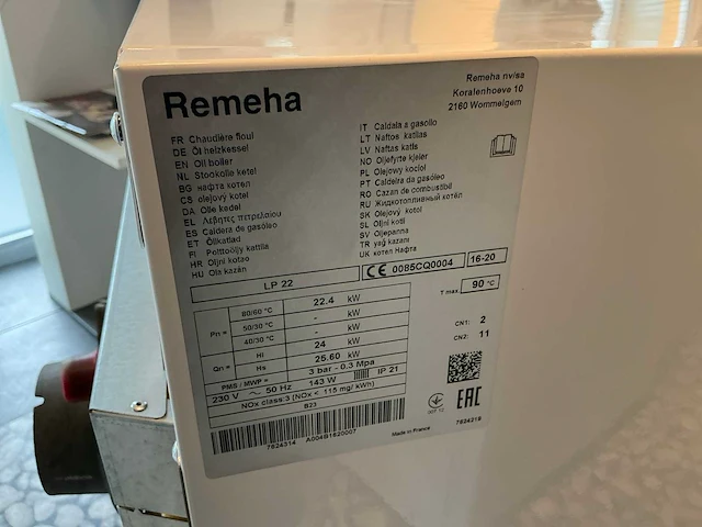 Remeha lp22 stookolie ketel - afbeelding 7 van  7