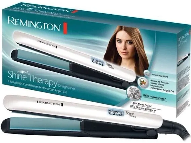 Remington s8500 shine therapy stijltang zwart/zilver - afbeelding 1 van  7