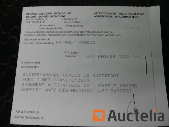 Renault kangoo bedrijfswagen (2010-97.280 km)[9430-009] - afbeelding 11 van  36