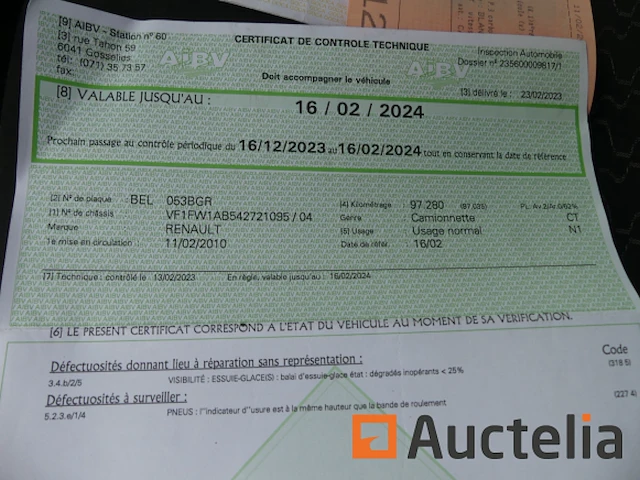 Renault kangoo bedrijfswagen (2010-97.280 km)[9430-009] - afbeelding 13 van  36