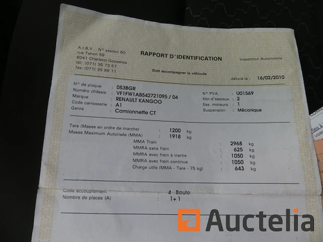 Renault kangoo bedrijfswagen (2010-97.280 km)[9430-009] - afbeelding 17 van  36