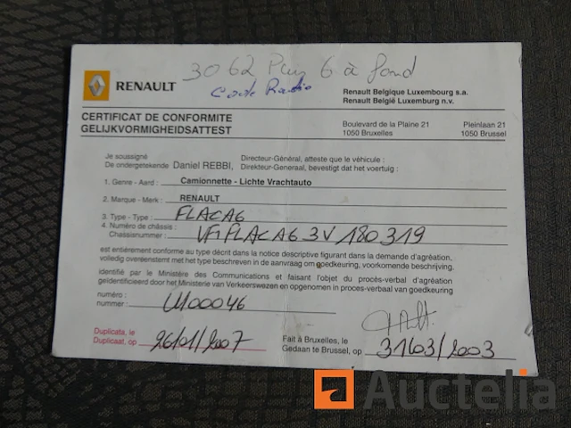Renault traffic bestelwagen (2003-411.053 km-vin:vf1flaca63v180319) - afbeelding 6 van  23