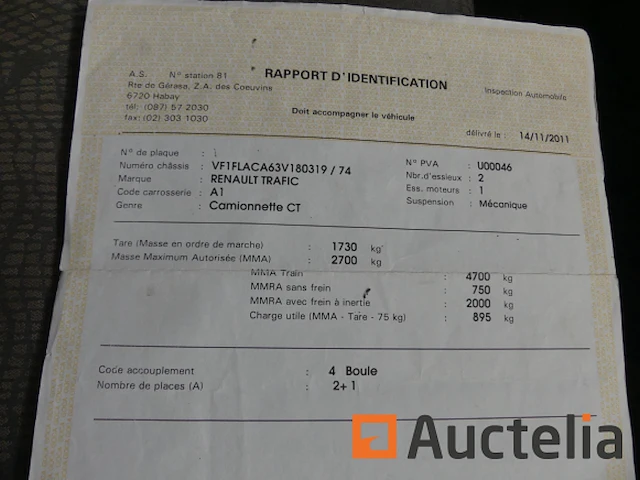 Renault traffic bestelwagen (2003-411.053 km-vin:vf1flaca63v180319) - afbeelding 13 van  23