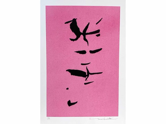 René guiette - abstracte compositie - zeefdruk - afbeelding 1 van  6