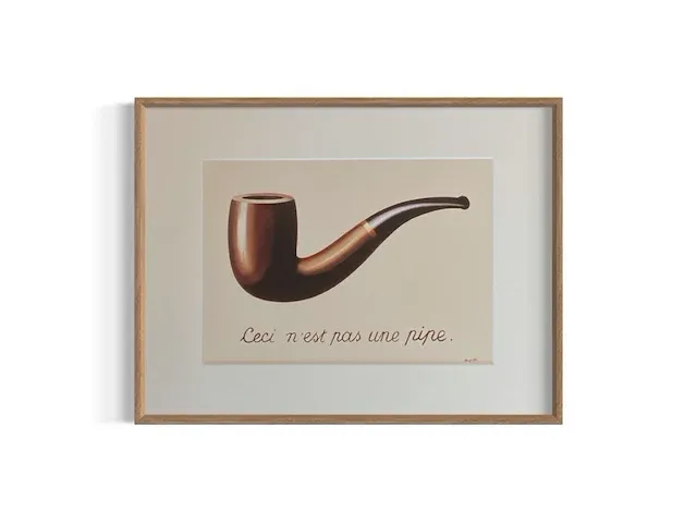 René magritte - ceci n'est pas une pipie - afbeelding 1 van  1