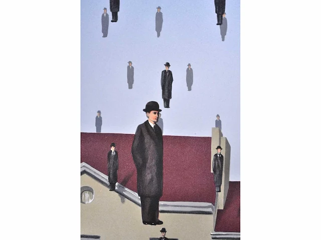 René magritte - golconde - litho - afbeelding 5 van  9