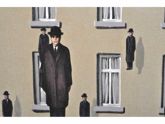 René magritte - golconde - litho - afbeelding 8 van  9