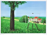 René magritte - la belle captive - litho - afbeelding 1 van  8