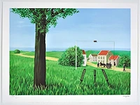 René magritte - la belle captive - litho - afbeelding 2 van  8