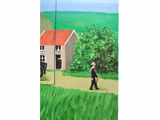 René magritte - la belle captive - litho - afbeelding 5 van  8